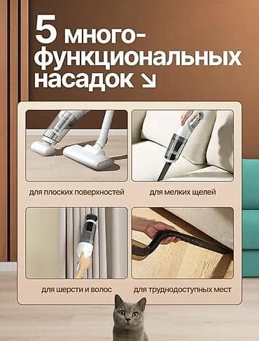 115: Беспроводной пылесос 2-в-1 для дома и авто Ключевые особенности: - — 5