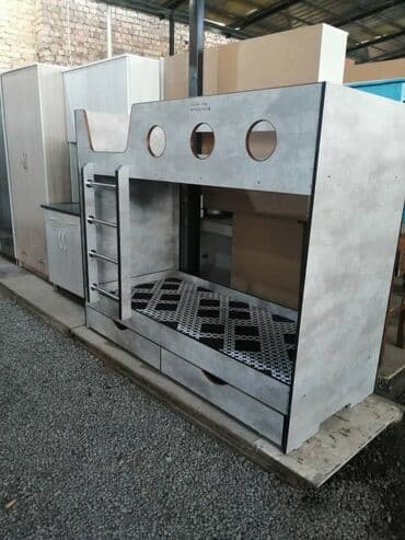 трех ярусный кровать: Детская односпальная кровать, Новый, Для девочки, Для мальчика, С бортиком, ДСП, Платная доставка — 6