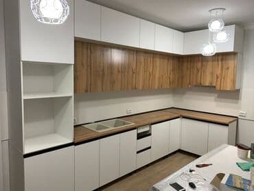 садовая мебель бишкек: Кухонный гарнитур, Новый, В рассрочку, цвет - Белый, МДФ, Бесплатная доставка — 16