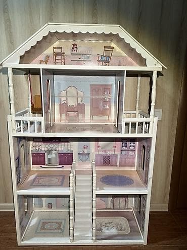 батуты бишкек: Большой кукольный дом с верандой и крышей - Материал: дерево/МДФ — 4