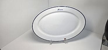 вазы фруктовница: Блюдо 1970г. ЧЕХОСЛОВАКИЯ, "Ресторан", длинной 37см, фарфор, без — 1