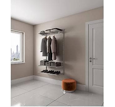 Гардеробная система ПРАКТИК Home Basic G90 графит отличается