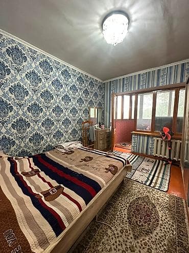 квартера ош: 3 комнаты, 77 м², Ошский рынок / базар Индивидуалка, 3 этаж, Старый ремонт — 9