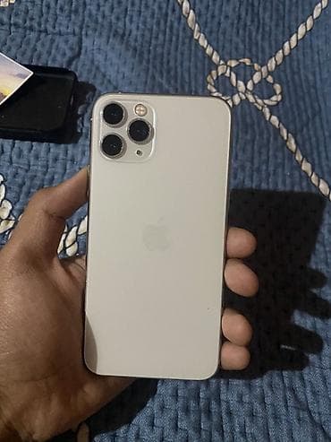 IPhone 11 Pro, 256 ГБ, Серебристый, Чехол, 76 %