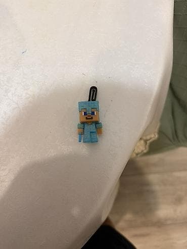 кольца для брелков: Стив в алмазной броне ис kinder joy — 1