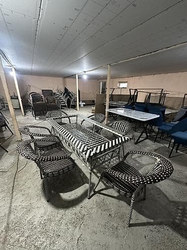 Текчелер, стеллаждар, секичелүү койгучтар: Бакча эмерек комплекти, Креслолор, Ротанг — 1