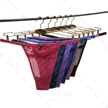женские турси: Трусики, Стринги, С кружевом, Полиэстер, Китай — 2