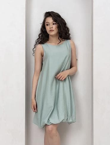Повседневное платье, Made in KG, Лето, Короткая модель, Оверсайз, M