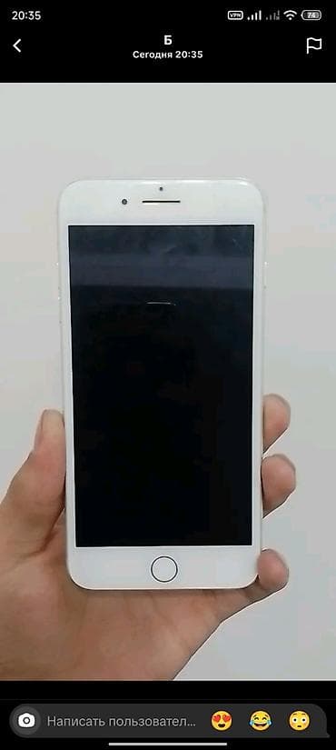 samsung 20s: IPhone 7 Plus, Б/у, 128 ГБ, Белый, Чехол — 2