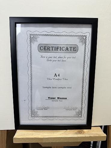 антикварные картины: Фоторамка A4 для сертификатов, документов, постеров и фотографий — 3