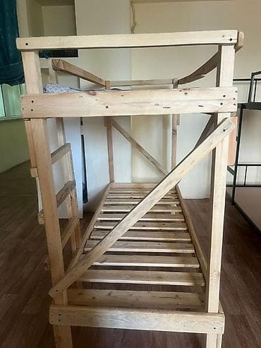 bunk bed: Двухъярусная деревянная кровать - Материал: массив дерева — 2