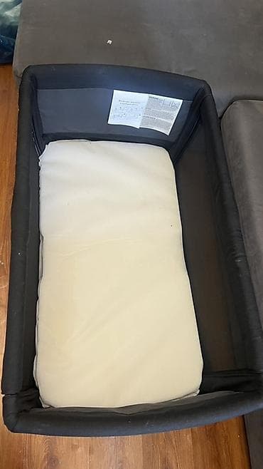 автолюлька ош: Детская приставная кроватка, Б/у, С колесиками, цвет - Черный — 7