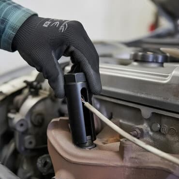 портативное зарядное устройство с розеткой: Головка для кислородного датчика (лямбда-зонда), цвет: черный - Тип — 1