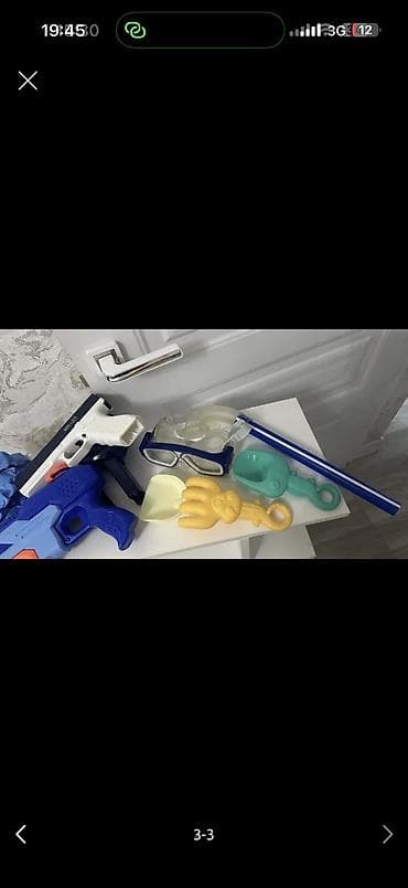 водные игрушки: Игрушки (комплект) водный пистолет, лопатки, надувные нарукавники — 2