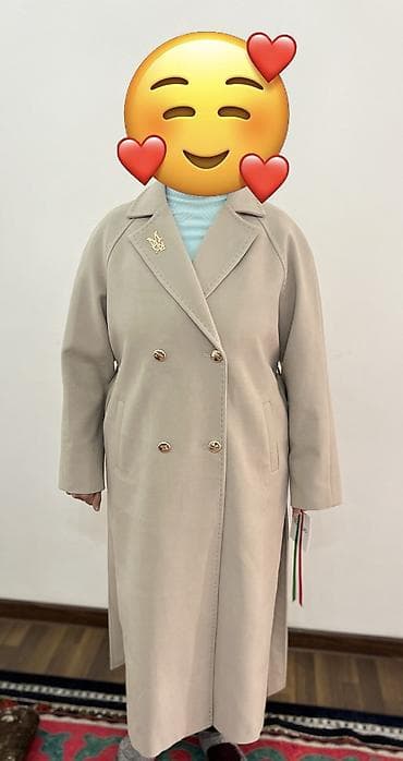 шуба италия: Пальто, Классика, Осень-весна, Ангора, Длинная модель, Двубортная модель, 2XL — 6