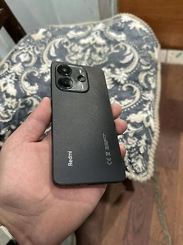 телефон х2: Redmi, Redmi Note 14, Б/у, 256 ГБ, цвет - Черный, 2 SIM — 1