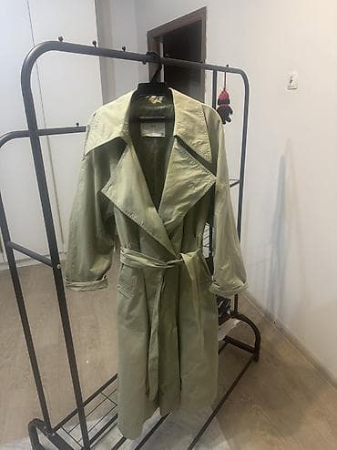 белые кюлоты: Плащ, Тренчкот, Двубортная модель, M — 6