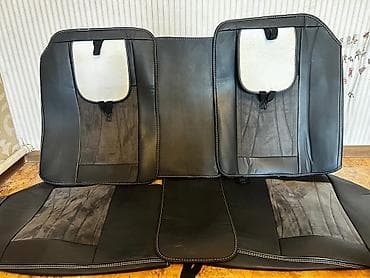 чехол салона: Чехлы Экокожа, С подушкой, цвет - Черный, Hyundai, Б/у — 1