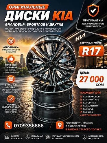 100: Литые Диски R 17 Kia, Б/у — 1