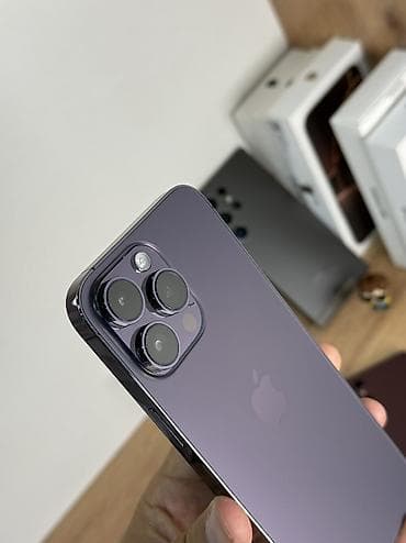 second tech: IPhone 14 Pro Max, Б/у, 512 ГБ, Deep Purple, Защитное стекло, Чехол, 85 % — 2
