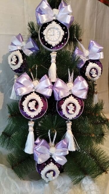 новогодние игрушки бишкек: Пластиковые шары, бархот мраморный,лепнина,стразы — 10