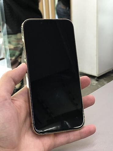 IPhone 13 Pro, Б/у, 128 ГБ, Золотой, Зарядное устройство, Защитное стекло, Чехол, 75 % — 3