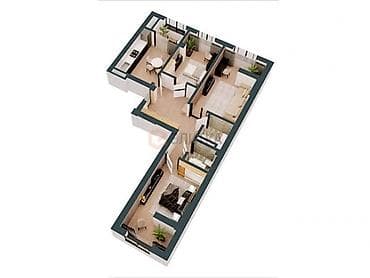 Продажа квартир: 3 комнаты, 93 м², Кок-Жар мкр Элитка, 10 этаж, ПСО (под самоотделку) — 4
