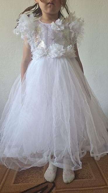 платья снежинки для детей: Детское платье, цвет - Белый — 1