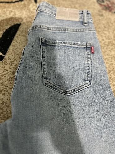 mind error jeans: Набор джинсов (3 пары), синие/голубые оттенки, варёный/acid wash. 3 — 9