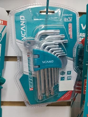 Набор Г-образных ключей TORX VCANO (Cr‑V), 9 шт. - Тип: торцевые