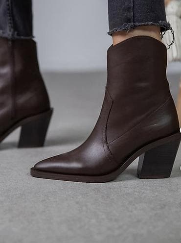Женские ботильоны 38 размера, цвета тёмный шоколад в стиле western