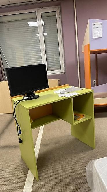 Эмерек гарнитурлары: Парта, Жаңы, Бир орундук, Кыздар үчүн, Балдар үчүн, Балдар бөлмөсү, ДСП, Өзү алып кетүү, түсү - Жашыл — 5