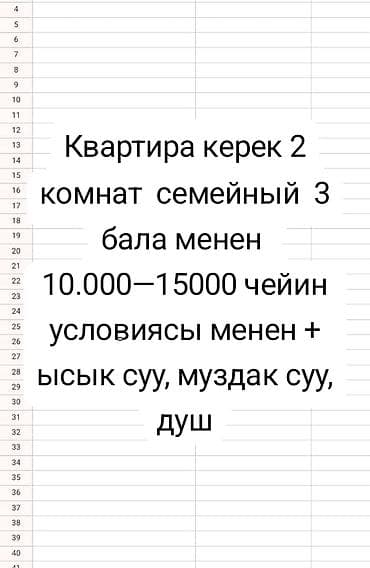 Ищем квартиру для семьи. Требования: - 2 комнаты - Для семьи с тремя at lalafo.kg Ищем квартиру для семьи. Требования: - 2 комнаты - Для семьи с тремя