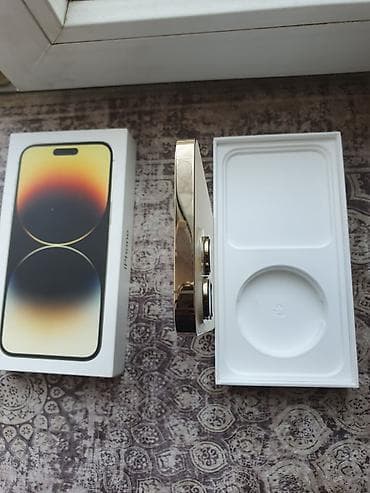 цум бишкек чехлы: IPhone 14 Pro Max, Колдонулган, 512 ГБ, Алтын, Заряддоочу түзүлүш, Каптама, Коргоочу айнек, 88 % — 6