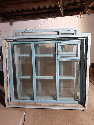 жыгач айнек: Даяр жыгач терезеле, Декоративдик өзгөчөлүктөрү: Фрамуга, Колдонулган, Орнотуусуз, Бөлүп төлөө жок — 1