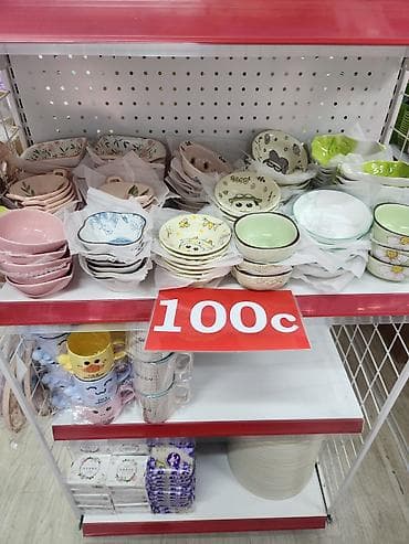 Чарбалык товарлар: Набор хозяйственных товаров для кухни и дома. 1) Пластиковые корзины — 10