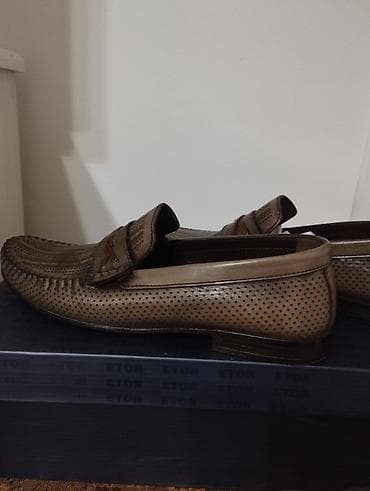 кож заменитель: Лоферы, 41, Etor, Б/у, цвет - Коричневый, Самовывоз — 1