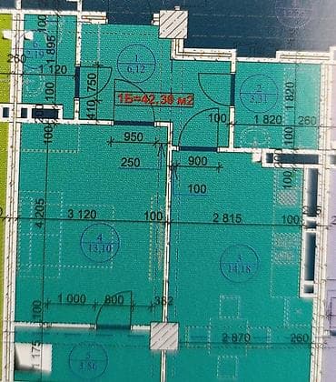 discovery studio: 1 комната, 47 м², Золотой квадрат Элитка, 10 этаж, ПСО (под самоотделку) — 2