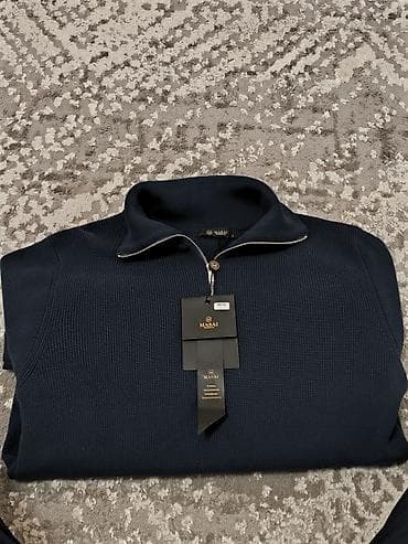 Брюки: Новый мужской свитер Masai Размер: L Цвет: тёмно-синий Quarter zip с — 1