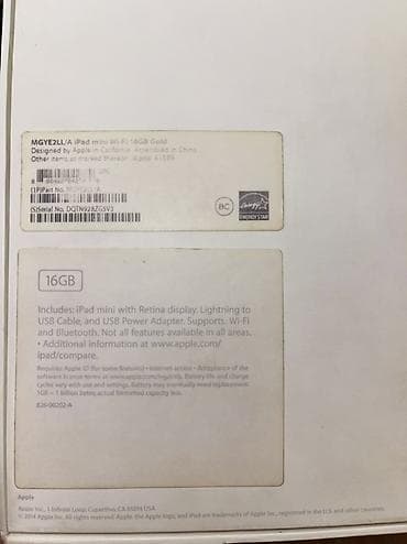 mini moyka aparati: Планшет, Apple, память 16 ГБ, 7" - 8", Wi-Fi, Б/у, Классический цвет - Золотой — 5