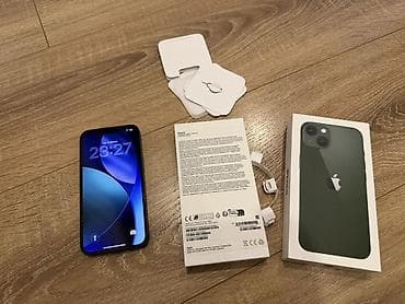 IPhone 13, Б/у, 128 ГБ, Зеленый, Коробка, 67 %