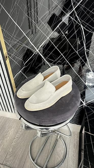 Лоферы, 42.5, 43, Loro Piana, Б/у, цвет - Белый