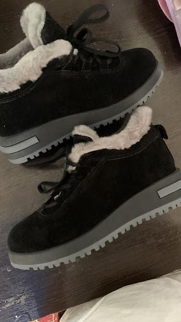 Ботинки и ботильоны: Женские зимние ботинки ELEGANT LALELI - Цвет: черный верх, серая — 2