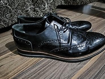 lining 38: Мужские дерби-броги, чёрные - Материал верха: гладкая кожа с — 1