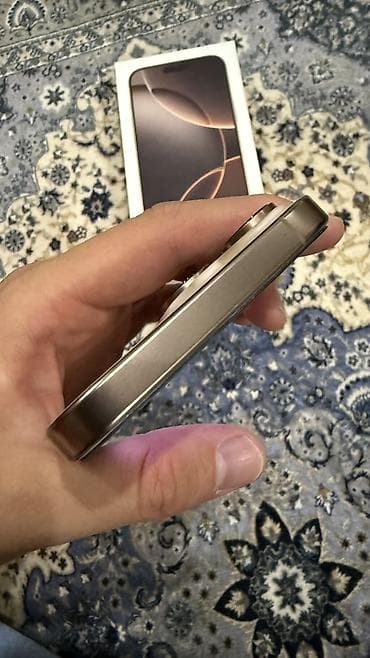 Техника жана электроника: IPhone 16 Pro Max, Колдонулган, 256 ГБ, Desert Titanium, Заряддоочу түзүлүш, Коргоочу айнек, Каптама, 92 % — 5