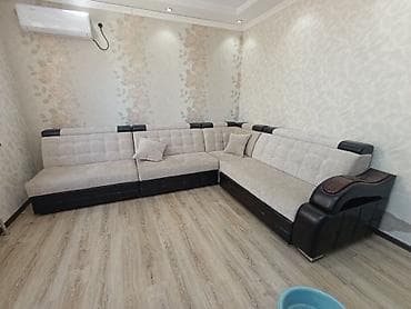 Мебель: Угловой диван, C подушками — 2