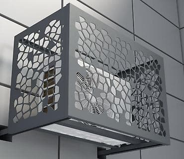 сетка затемнение: Декоративный защитный кожух для наружного блока кондиционера. - — 2