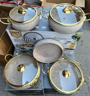 набор чайник и пиалы: Кастрюл наборы 👍💯😍👩‍🍳🧑‍🍳 Материал гранит Тип смешанный набор — 1