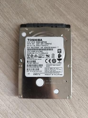 Накопитель для ПК, Б/у, Toshiba, HDD, 2.5"