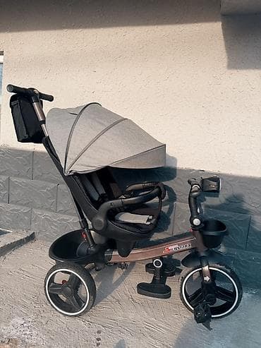 3х колесный: Детский трехколесный велосипед-коляска Skillmax - Универсальная — 4